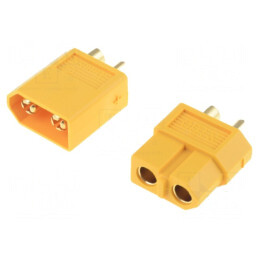 Conector Electric Galben 2 PIN 65A | Electronic-mag.ro | Componente Electronice