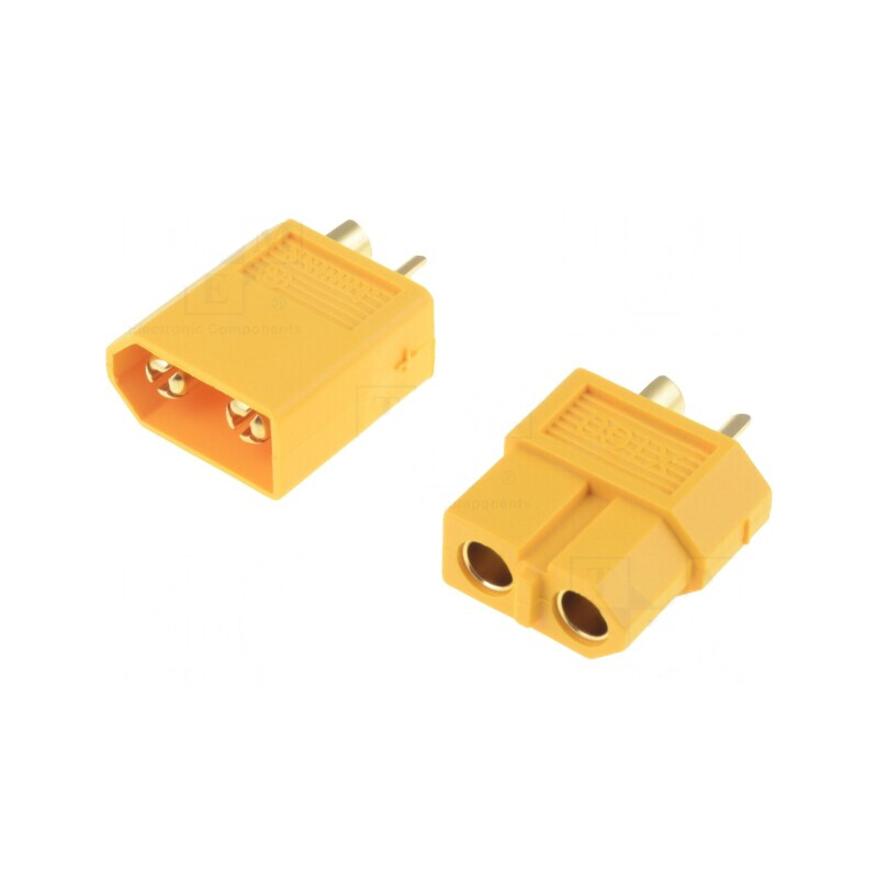 Conector Electric Galben 2 PIN 65A | Electronic-mag.ro | Componente Electronice