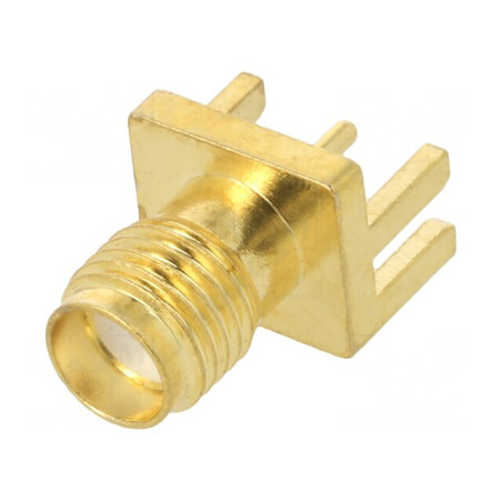 Soclu SMA Mamă Margine SMT Aurit | Electronic-mag.ro | Componente Electronice