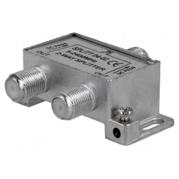 Splitter 2400MHz Intrare F Mamă, Ieşire F Mamă x2 | Electronic-mag.ro | Componente Electronice