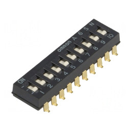 Comutator DIP-SWITCH 10 Secțiuni ON-OFF 24VDC | Electronic-mag.ro | Componente Electronice