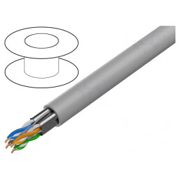 Cablu rețea FTP Cat6 305m LSZH Gri | Electronic-mag.ro | Componente Electronice