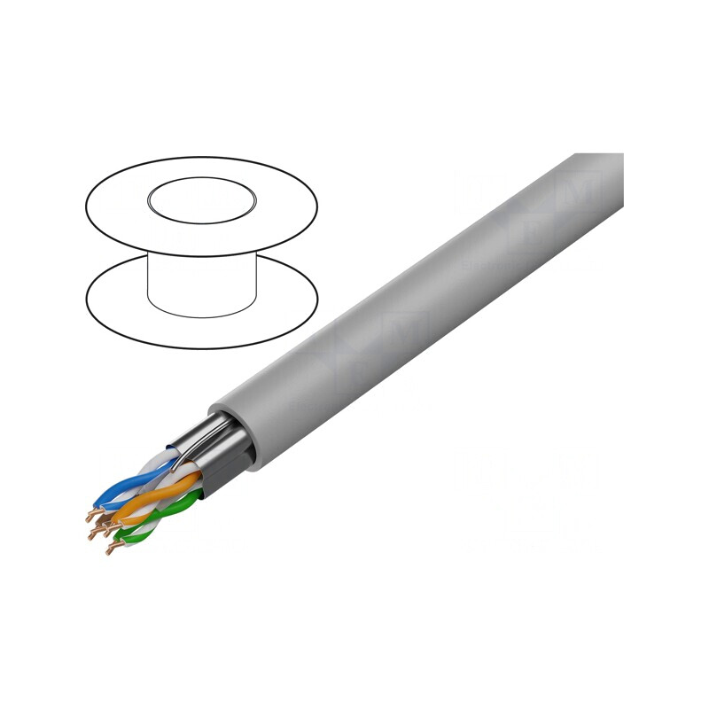 Cablu rețea FTP Cat6 305m LSZH Gri | Electronic-mag.ro | Componente Electronice Cablu rețea FTP Cat6 305m LSZH Gri | Electronic-mag.ro | Componente Electronice