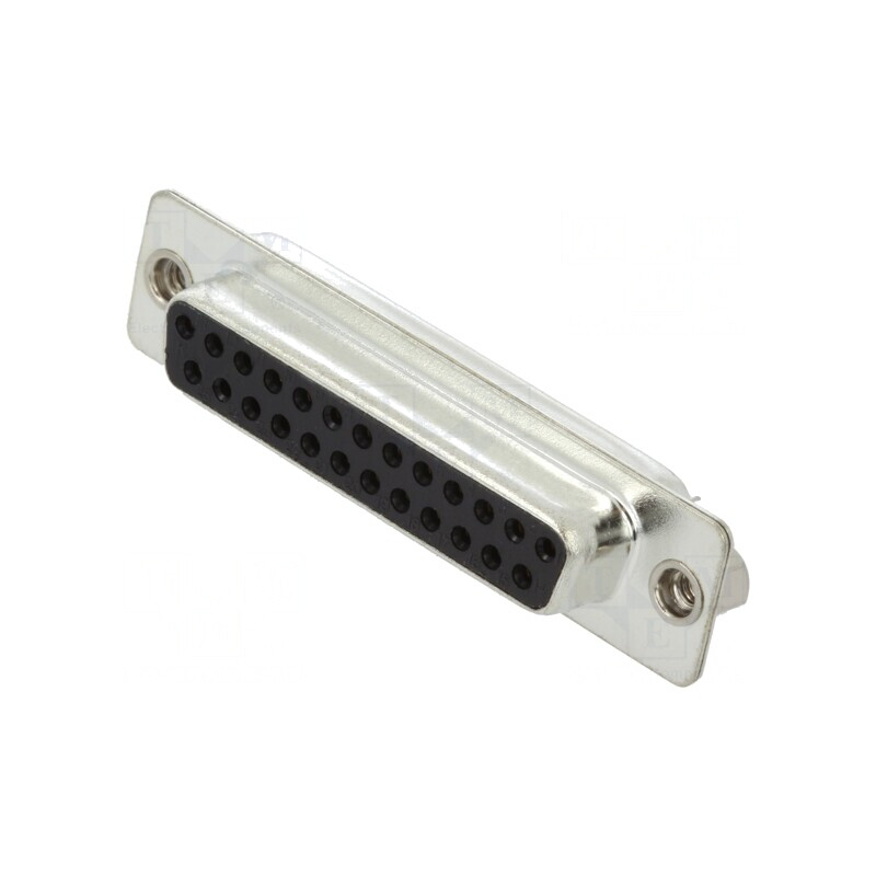 Mufă D-Sub 25 PIN Mamă Pe Cablu Neagră Aurită | Electronic-mag.ro | Componente Electronice
