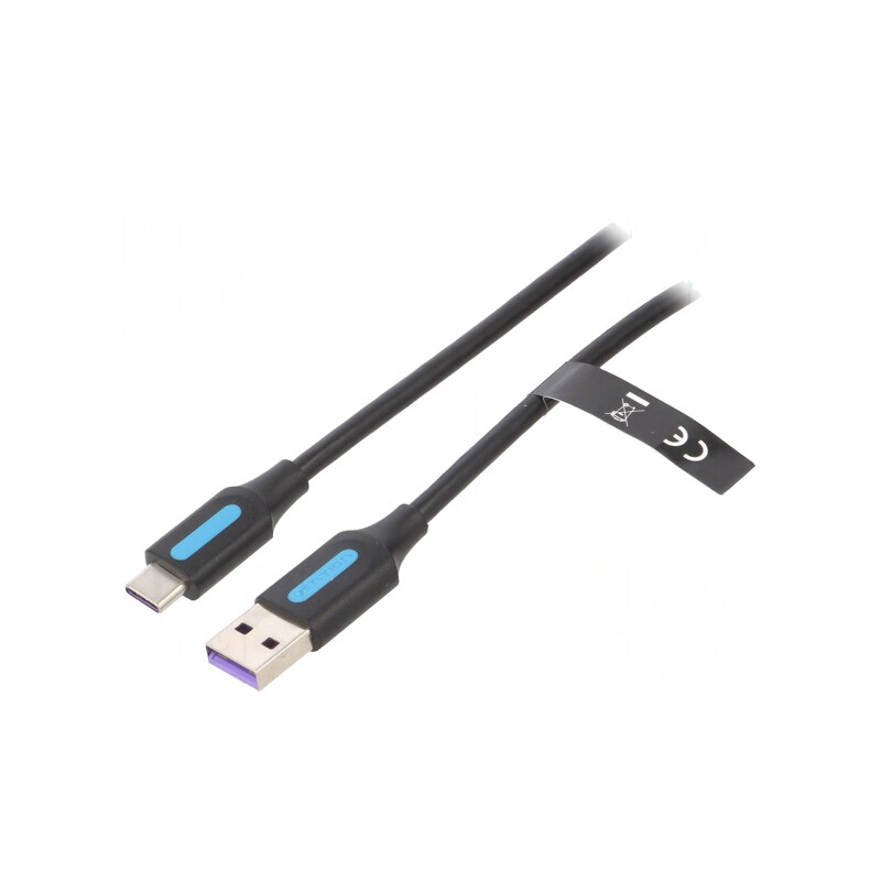 Cablu USB A la USB C 0.5m Negru 480Mbps | Electronic-mag.ro | Componente Electronice