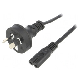 Cablu Alimentare 1.8m 2x0.75mm2 IEC C7 Mamă PVC | Electronic-mag.ro | Componente Electronice