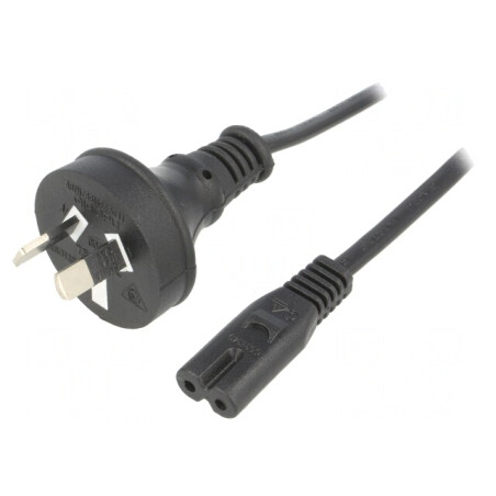 Cablu Alimentare 1.8m 2x0.75mm2 IEC C7 Mamă PVC | Electronic-mag.ro | Componente Electronice