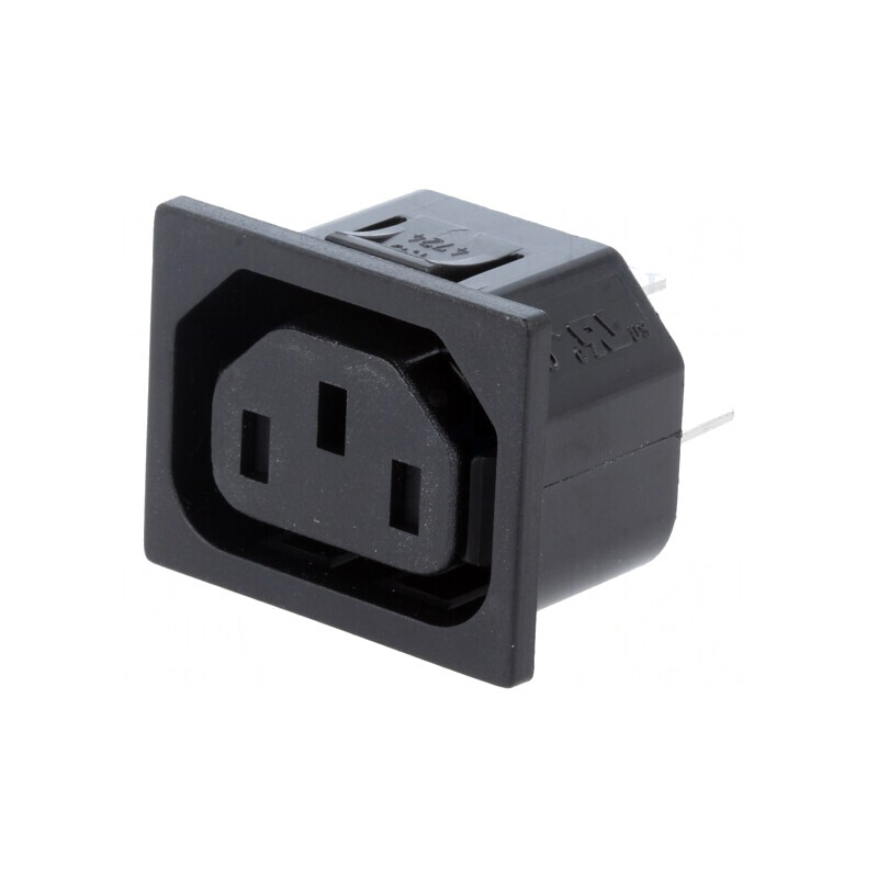 Conector Alimentare AC Soclu Mamă 10A 250V IEC 60320 | Electronic-mag.ro | Componente Electronice