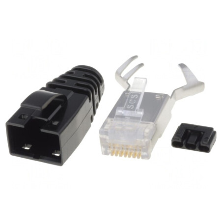 Mufă RJ45 Ecranată 8p8c IDC Crimpată | Electronic-mag.ro | Componente Electronice