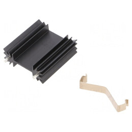 Radiator Extrudat Negru 38,1mm pentru TO202/TO218/TO220/TOP3 | Electronic-mag.ro | Componente Electronice