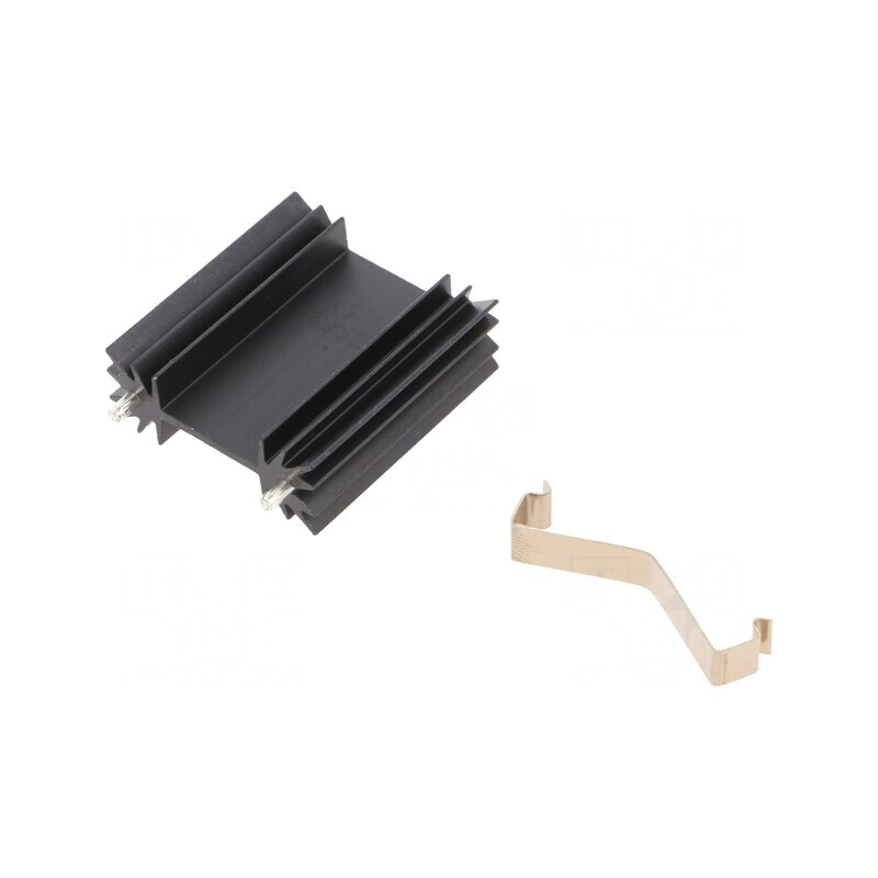 Radiator Extrudat Negru 38,1mm pentru TO202/TO218/TO220/TOP3 | Electronic-mag.ro | Componente Electronice