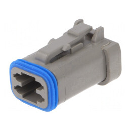 Conector cablu-cablu mamă 4 pini gri IP68 | Electronic-mag.ro | Componente Electronice