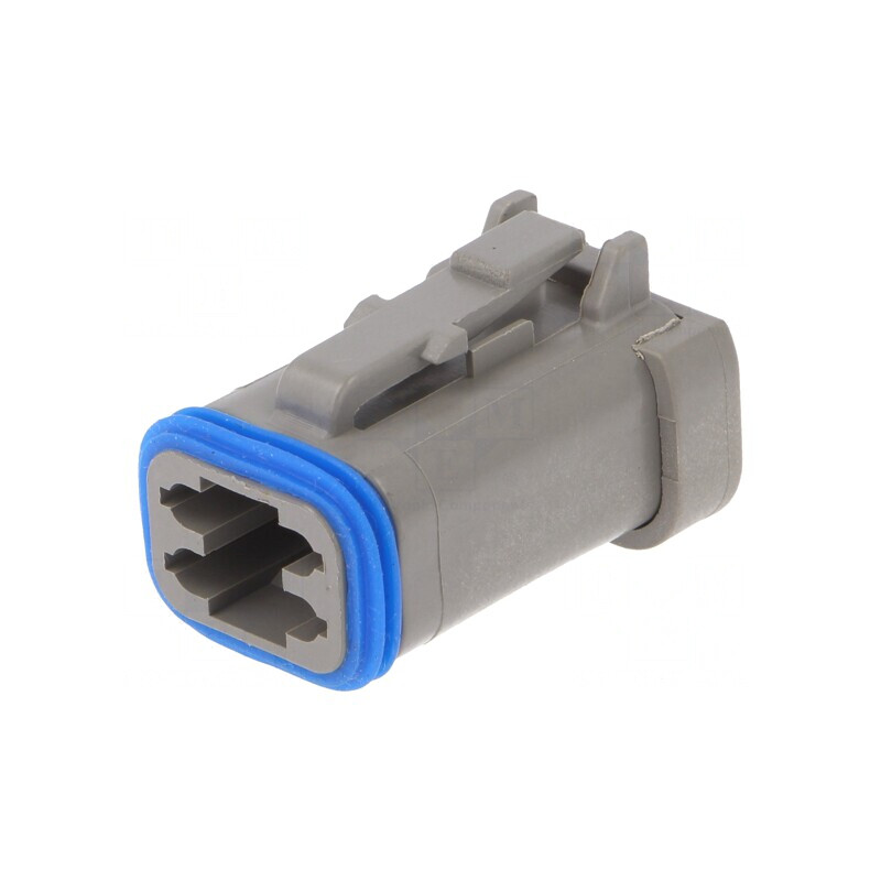 Conector cablu-cablu mamă 4 pini gri IP68 | Electronic-mag.ro | Componente Electronice