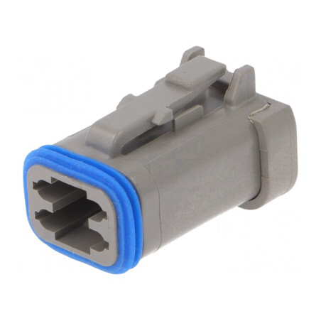 Conector cablu-cablu mamă 4 pini gri IP68 | Electronic-mag.ro | Componente Electronice