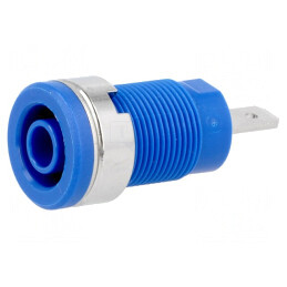 Soclu Banană 4mm Albastru pentru Panou | Electronic-mag.ro | Componente Electronice
