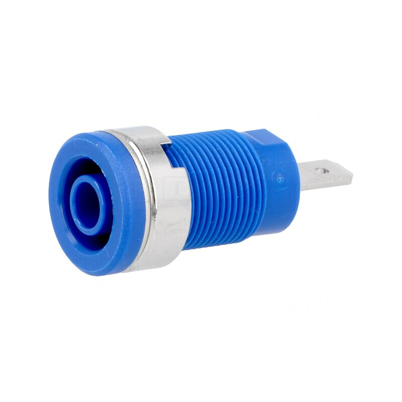 Soclu Banană 4mm Albastru pentru Panou | Electronic-mag.ro | Componente Electronice