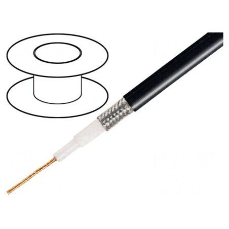 Cablu Microfon Negru 1x0,75mm2 OFC | Electronic-mag.ro | Componente Electronice
