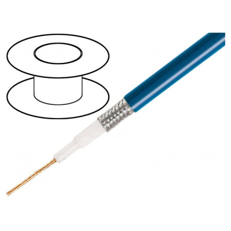 Cablu microfon 1x0,75mm2 albastru OFC cositorit | Electronic-mag.ro | Componente Electronice