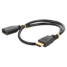 Cablu HDMI 2.0 HDCP 2.2 0.5m Negru | Electronic-mag.ro | Componente Electronice