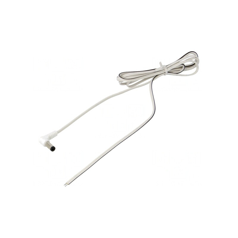 Cablu Alimentare DC Alb 1,5m 5,5/2,1 mm | Electronic-mag.ro | Componente Electronice