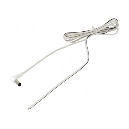 Cablu Alimentare DC Alb 1,5m 5,5/2,1 mm | Electronic-mag.ro | Componente Electronice
