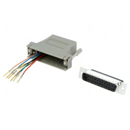 Adaptor D-Sub 25pin Tată RJ45 Soclu Gri | Electronic-mag.ro | Componente Electronice