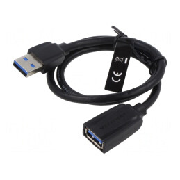 Cablu USB 3.0 A-A 0.5m Negru | Electronic-mag.ro | Componente Electronice
