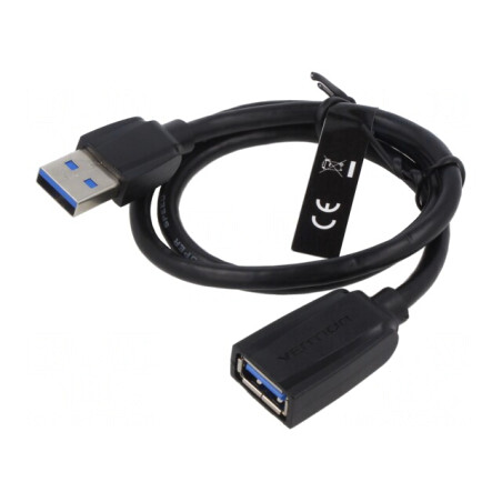 Cablu USB 3.0 A-A 0.5m Negru | Electronic-mag.ro | Componente Electronice