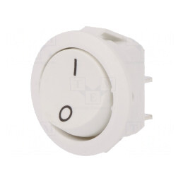 Rocker Switch ON-OFF 12A 250VAC White IP40 | Electronic-mag.ro | Componente Electronice
