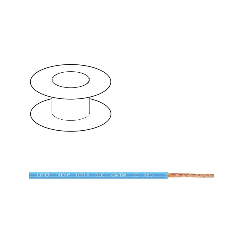 Cablu Electric BiTOne H07V-K 10mm² Cu PVC Albastru 450/750V | Electronic-mag.ro | Componente Electronice