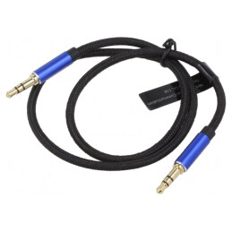 Cablu Audio Jack 3,5mm 3pin 0,5m Negru