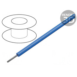 Cablu Silivolt 1x0,5mm2 Silicon Albastru
