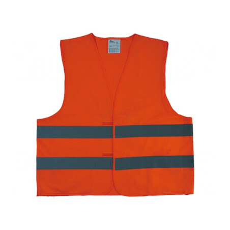 Vestă Reflectorizantă Portocaliu-Negru de Avertizare | Electronic-mag.ro | Componente Electronice