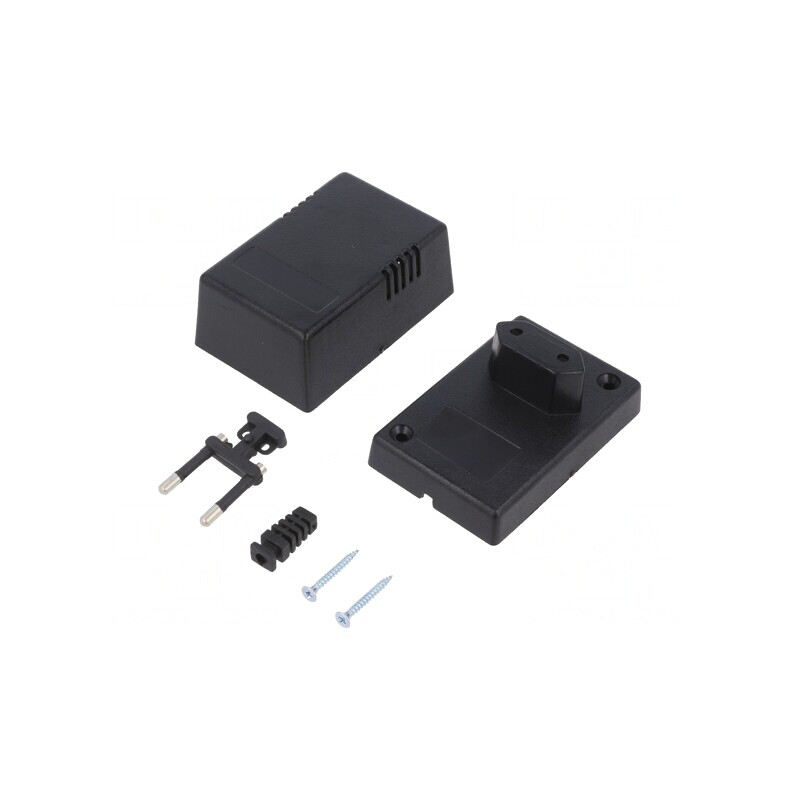 Carcasă Alimentator ABS Neagră 54x81x46mm | Electronic-mag.ro | Componente Electronice