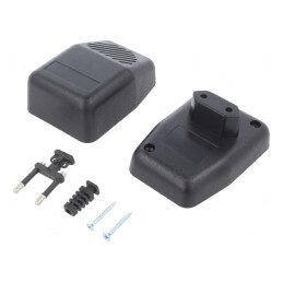 Carcasă Alimentator ABS Neagră 62x85x50mm | Electronic-mag.ro | Componente Electronice