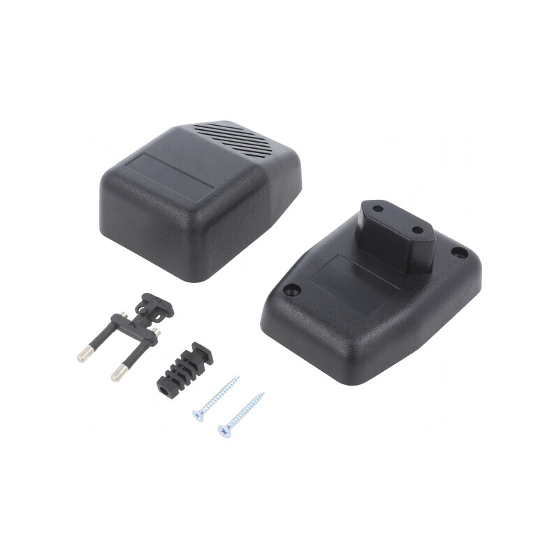 Carcasă Alimentator ABS Neagră 62x85x50mm | Electronic-mag.ro | Componente Electronice