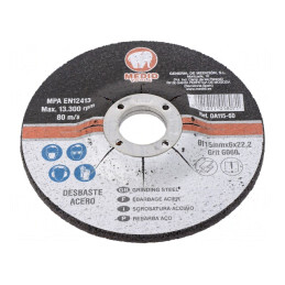 Disc de șlefuit metal Ø115mm 22mm 6mm | Electronic-mag.ro | Componente Electronice