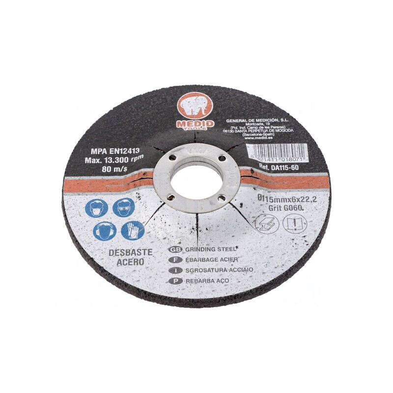 Disc de șlefuit metal Ø115mm 22mm 6mm | Electronic-mag.ro | Componente Electronice