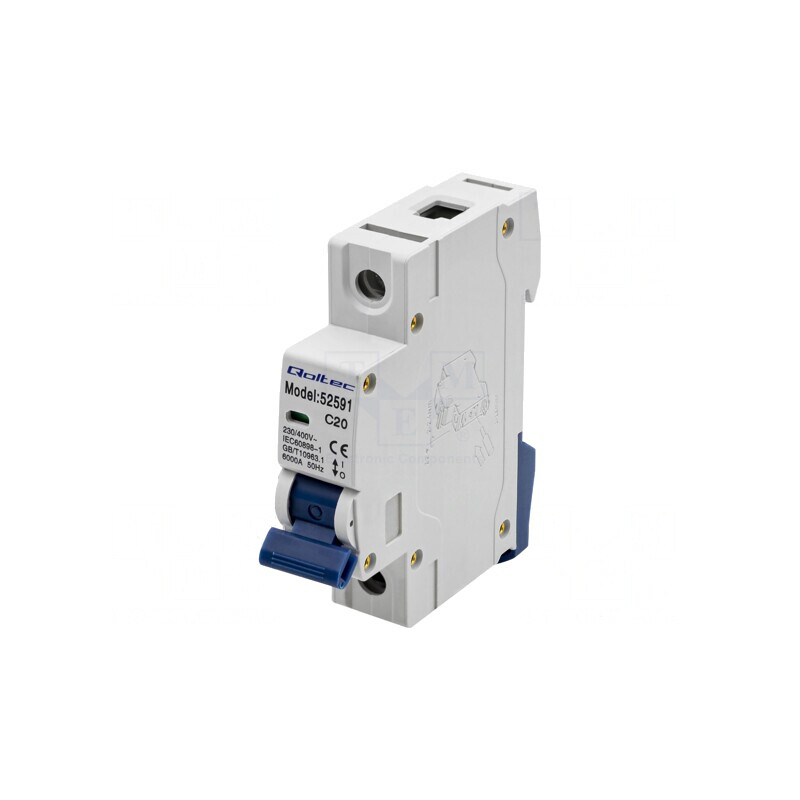 Întrerupător de Supracurent Poli 1 pentru Șină DIN | Electronic-mag.ro | Componente Electronice