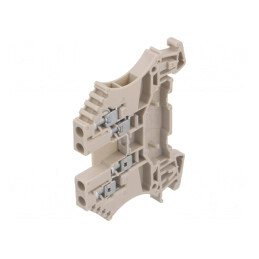 Conector de șine 1,5mm2 4 borne bej TS35