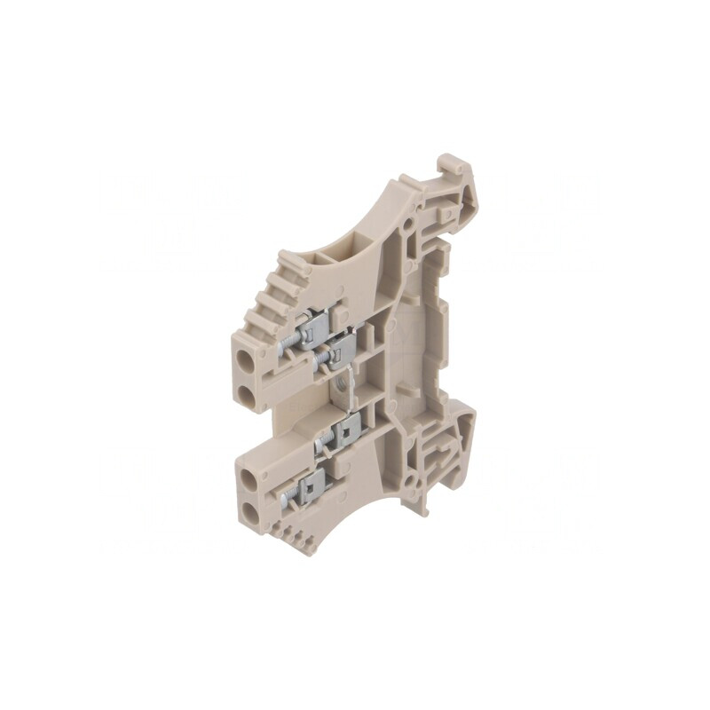 Conector de șine 1,5mm2 4 borne bej TS35 | Electronic-mag.ro | Componente Electronice