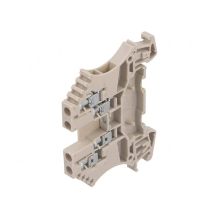 Conector de șine 1,5mm2 4 borne bej TS35 | Electronic-mag.ro | Componente Electronice
