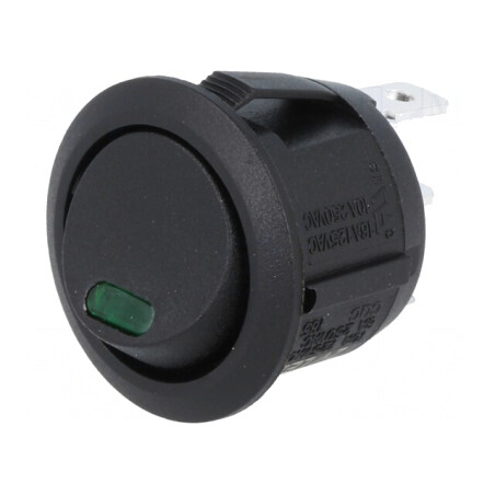 Întrerupător Basculant ON-OFF cu LED Negru 10A 250VAC/24VDC | Electronic-mag.ro | Componente Electronice