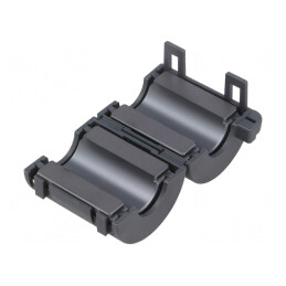 Ferită cu două piese pentru cablu rotund 39mm x 34mm x 13mm | Electronic-mag.ro | Componente Electronice