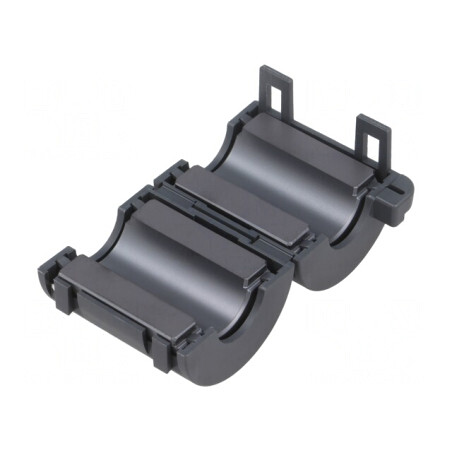 Ferită cu două piese pentru cablu rotund 39mm x 34mm x 13mm | Electronic-mag.ro | Componente Electronice