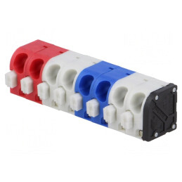 Regletă PCB unghi 45° 8 piste 5mm 0,75mm2 | Electronic-mag.ro | Componente Electronice