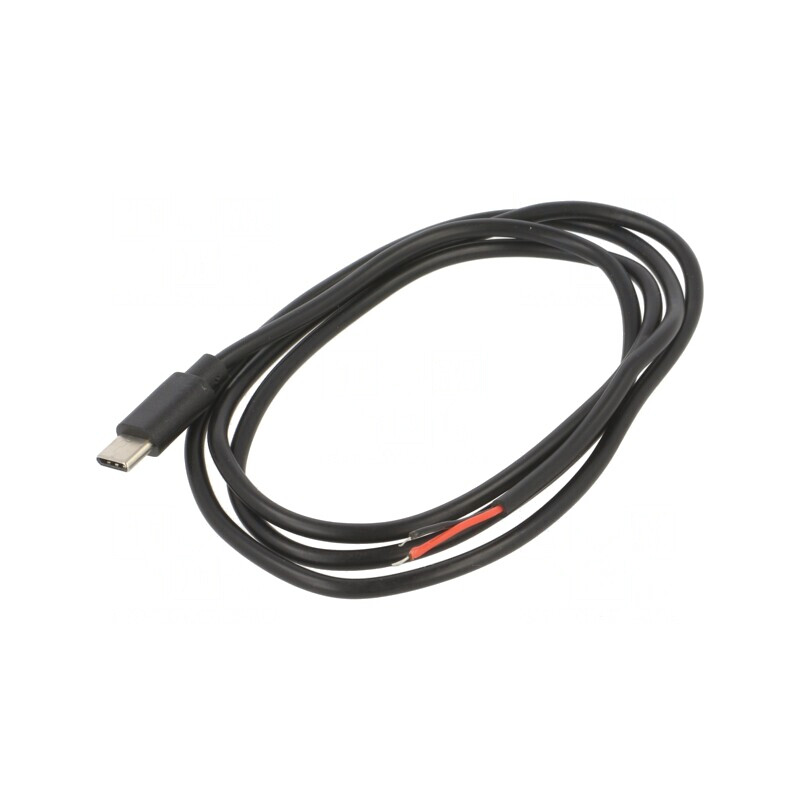 Cablu USB C 1m Negru 10W 2A 5V | Electronic-mag.ro | Componente Electronice