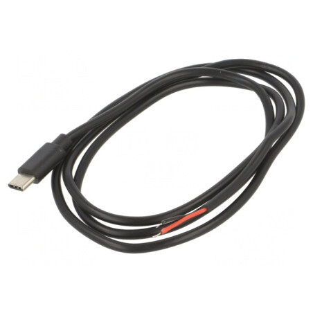 Cablu USB C 1m Negru 10W 2A 5V | Electronic-mag.ro | Componente Electronice