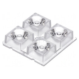 Lentilă LED Pătrată Transparentă 10mm 11-18° | Electronic-mag.ro | Componente Electronice