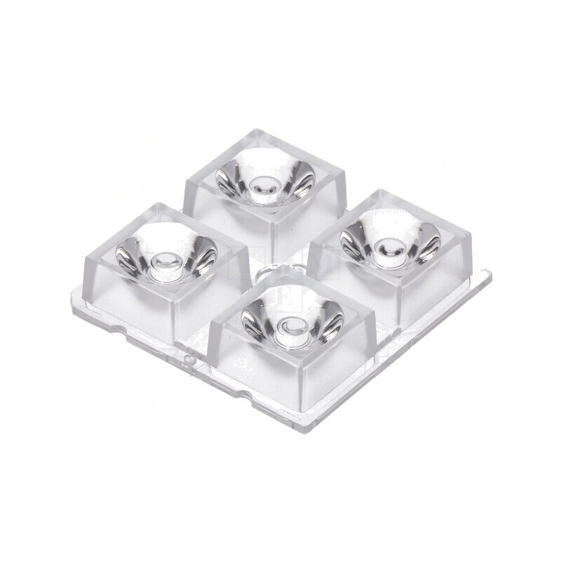 Lentilă LED Pătrată Transparentă 10mm 11-18° | Electronic-mag.ro | Componente Electronice